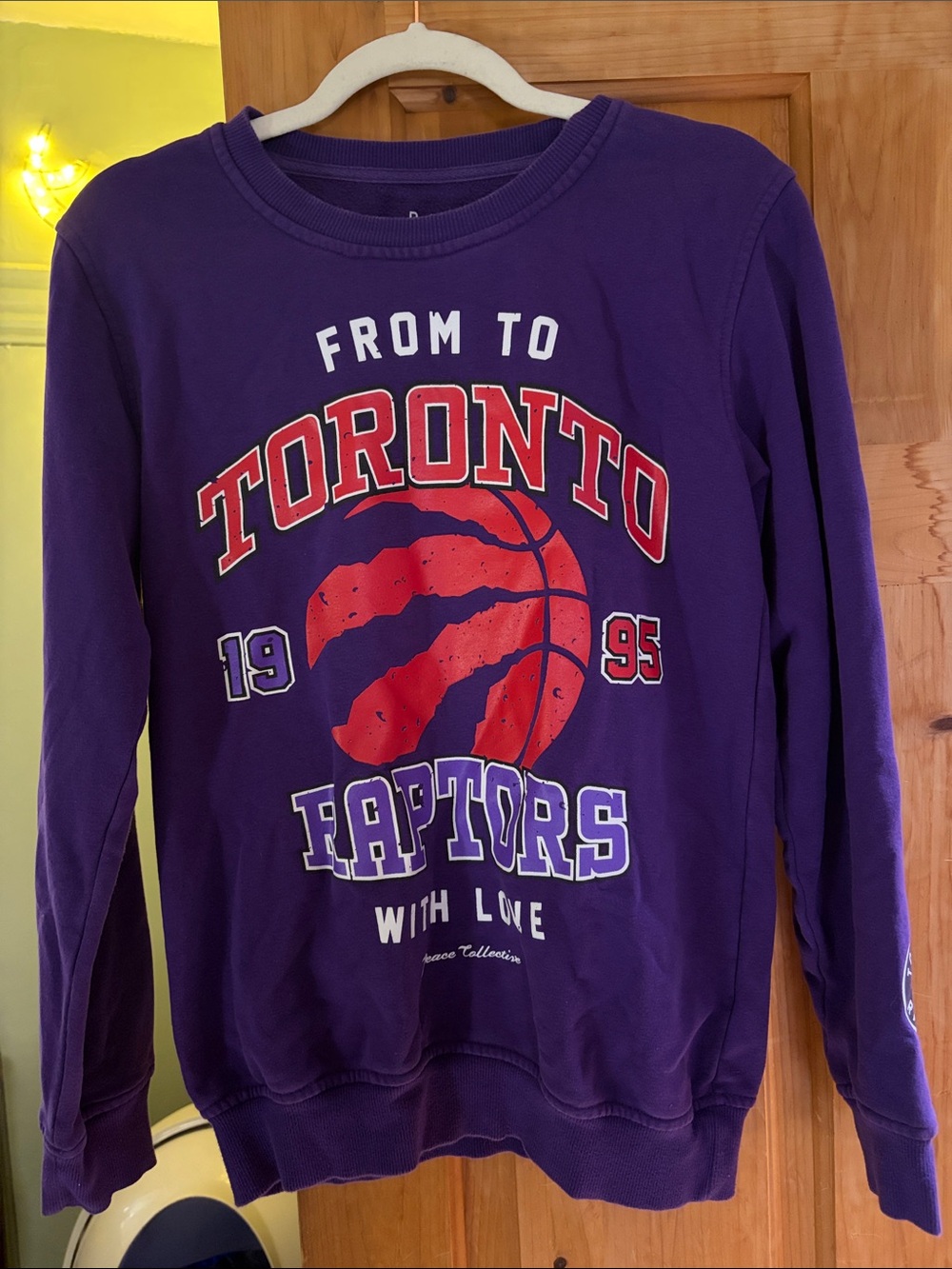Toronto Raptors Purple  Sweatshirt - Basketball Graphic